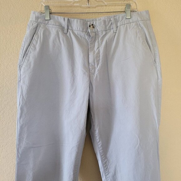 Bonobos Mens Athletic Fit Gray Washed Cotton Chinos Pants Size 34 by 32 Casual - Picture 2 of 10